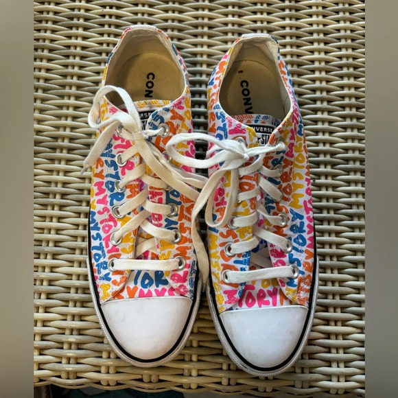 Converse Chuck Taylor All Star Platform “My Story” Sneakers 10 colorful y2k - Picture 6 of 7